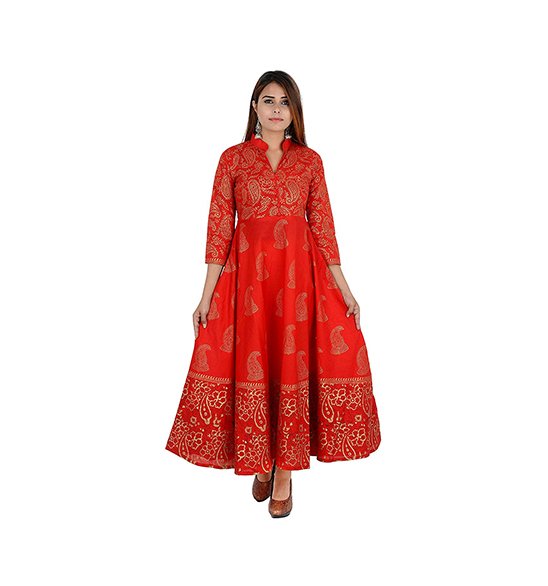 Janvi - Twill Hand Embroidery Anarkali Readymade Suit